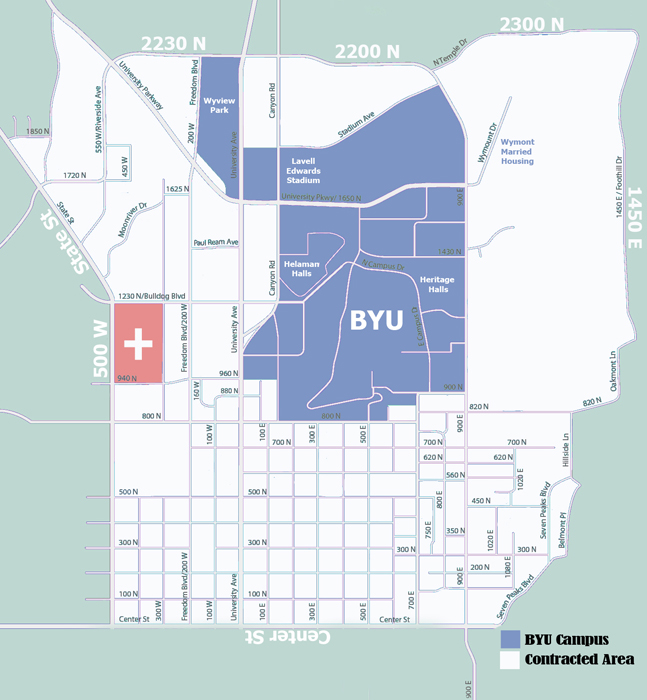 Byu Approved Housing Map Boundary Map